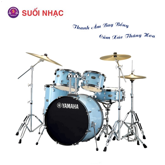 Bộ Trống Cơ Yamaha RDP0F5 Turquoise Glitter/ Champagne Glitter/ Orange Glitter/ Sky Blue/ Gloss Pale Blue + Hw780 + DS550 (không kèm cymbal) 